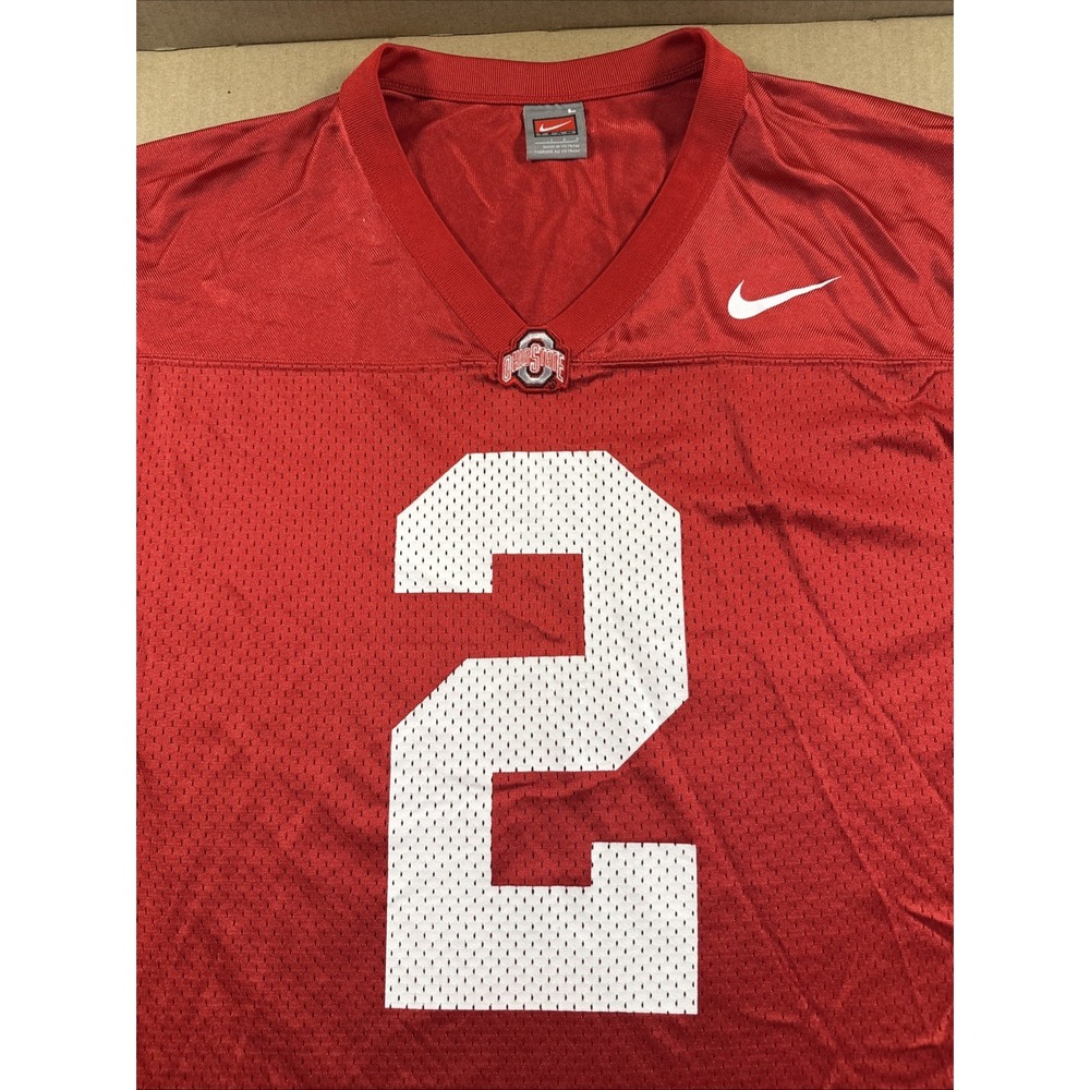 Nike Ohio State Buckeyes Jersey #2 Mens Large Scarlet Red NCAA Football